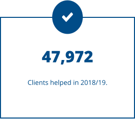 47,972  Clients helped in 2018/19.